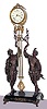 C.1880, Ansonia Clock Co., FISHER and FALCONER SWING, 8-day patinated spelter, with original canister swinging arm and original dial.