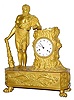 C.1850, French, Ormolu Figural Clock HERCULES, 8-day, time and bell strike.