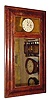 C.1850, George Hills, Plainville, Conn, reverse OG, fusee timepiece in a mahogany veneer case.