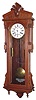 C.1900, Ansonia Clock Co., "BAGDAD" wall regulator in oak, 2-weight timepiece.