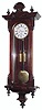 C.1865, Austrian, 2-Wt Vienna Regulator, 8-day, in a dark case of transitional style, seat board mount for movement.