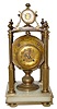 C.1880, French, "Clock in Globe", conventional lever escape movement secured into the terrestrial globe with 4 thumb screws with rosette heads.