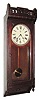 C.1885, Waterbury Clock Co., STAFFORD, walnut cased 8-day, spring movement, time only.