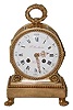 C.1890, French, Fd. Berthoud and Cie, pendule d'officer, reproduction of century earlier clock form.