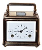 C.1850, French, Moser, Paris, Brass cased OBLONG front wind carriage clock, No. 158.