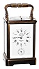 C.1985, Modern, French, L'Epee, Sainte Suxanne, brass cased carriage clock, time, strike, repeat and alarm.