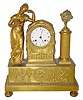 C.1810, French, Ormolu Figural Clock, ALLEGORY OF ASTRONOMY, With 8-day silk suspension, bell strike movement.