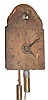C.1830, German, Johan Rombach, 3-Wt Shield Cuckoo clock in original, as-found condition. 