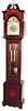 C.1905, English, Edwardian 5-Tube, 3-Wt, Quarter chime tall clock, in a mahogany cross banded case with ribbon and urn inlay.