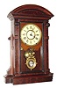 C.1880, Seth Thomas Clock Co., ST. PAUL 8-day time and strike, city series walnut and burled veneer shelf clock.