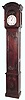 C.1800, French, Provincial Tall Case clock, 30-hour single weight time and strike (continuous chain Lantern movement), in a bog oak case with carved floral decorations.