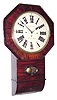 C.1880, English, 3-Fusee, 8-Bell, Octagon Drop, quarter chiming wall clock in mahogany.