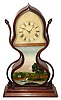 C.1848, J. C. Brown, Forestville Conn, Shelf Acorn, 8-day fusee movement, clock No. 76 from the original J. Cheney Wells collection.