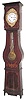 C.1850, French, Bailly, a Dijon, Comptoise Tall Clock, in a provincial case with painted decorations, 8-day 2-weight, gong strike.