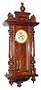 C.1895, French, Open Escapement on dial, walnut cased wall regulator, with 2-jar mercury pendulum.