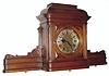 C.1880, Austrian, walnut cased shelf clock, designed to fit on the back of a sofa or a desk of the period.