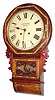 C.1890, Anglo-American , 8-day time/strike Inlaid wall clock