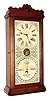 C.1880, Ithaca Calendar Clock Co., GRANGER, time, strike and double dial perpetual calendar in walnut.