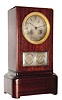 C.1850, Vincenti and Cie, Paris, double dial calendar clock, mahogany veneer case, 8-day, time and bell strike.
