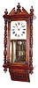 C.1890, Anglo-American, 8-day time and bell strike wall clock.