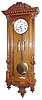 C.1888, German, Gustav Becker, No. 562304, 2-Wt Vienna Regulator, 8-day in an Alt Deutsch style walnut case.