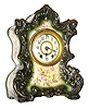 C.1900, Waterbury Clock Co., "Parlor No. 94", 8-day time/strike porcelain mantel clock.