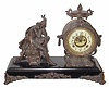 C.1900 New Haven Clock Co., "Ivanhoe", 8-day time/strike figural mantel clock.