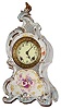 C.1895 Ansonia Clock Co., Royal Bonn, "La Capelle", 8-day time/strike porcelain mantel clock.