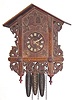 C.1900 German, Cuckoo and Quail, 30-hour time/strike wall clock, less top rail and pendulum.