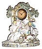 C.1910, German, 30-hour porcelain timepiece.