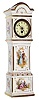 C.1890, German, Hamburg American, 30-hour lever movement miniature porcelain tall clock.