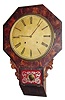 C.1855, Forestville Clock Co., Forestville, Conn, USA export label on early mahogany octagon short drop.