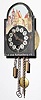 C.1935, German, Souvenir Wall clock from Rothenburg ob der Tauber, 30 hour, complete.
