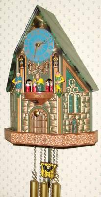 C.1975, German, Regula, 30-hour time/strike/music animated wall clock. — Antique Clocks Price Guide