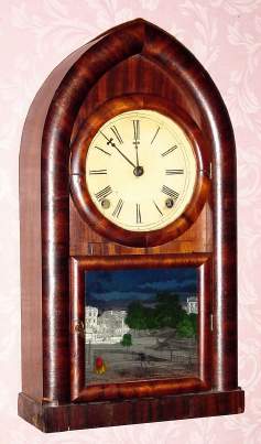 C.1870, E. N. Welch, for J. J. Beals, Haymarket Sq, Boston, mahogany beehive, 8-day time and strike. — Antique Clocks Price Guide