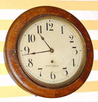 C.1924, Seth Thomas Clock Co., Thomaston, Conn., "Chatham" , 8-day round gallery timepiece. — Antique Clocks Price Guide