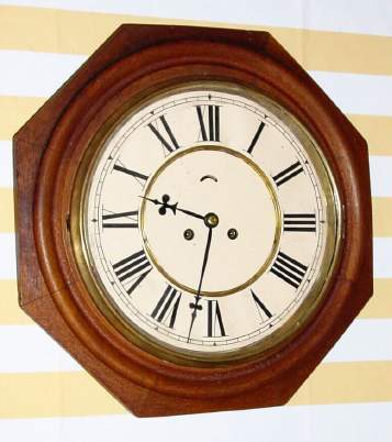 C.1901 Ansonia Clock Co., "Ansonia Lever", 8-day wall timepiece, octagon. — Antique Clocks Price Guide