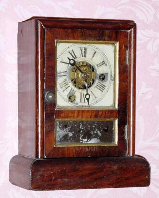 C.1880, Seth Thomas Clock Co., Thomaston, Conn., "Cottage "C", 30-hour time/alarm cottage timepiece. — Antique Clocks Price Guide