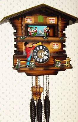 C.1986, [dated case] German, Regula, 30-hour time/strike/music cuckoo clock. — Antique Clocks Price Guide