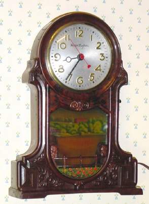 C.1935, MasterCrafters, Chicago, Ill, WATERFALL, 110v, automaton timepiece, model 254. — Antique Clocks Price Guide