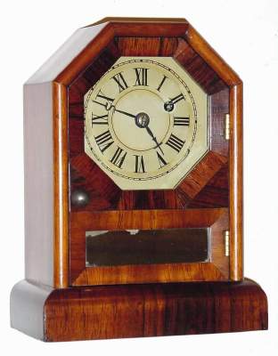 C.1860, Seth Thomas, Plymouth Hollow, Conn, Octagon Top , mini cottage timepiece, one day, in mahogany. — Antique Clocks Price Guide