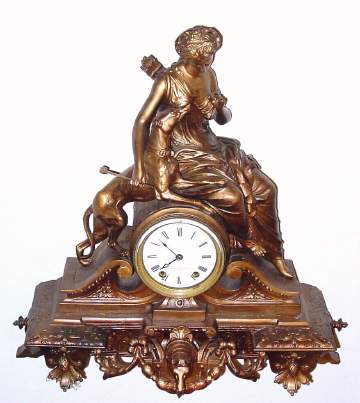 C.1874, Seth Thomas and Sons, "No. 8023", 14-day time/strike Figural mantel clock — Antique Clocks Price Guide
