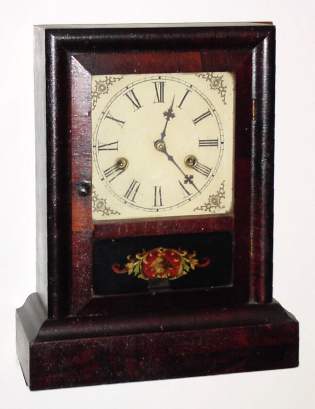 C.1890, Wm L. Gilbert, Winsted, Conn, Rosewood, COUPON model, 30 hour time and strike cottage clock. — Antique Clocks Price Guide