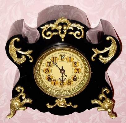 C.1898, New Haven Clock Co., "Milan" , 8-day time/strike mantel clock. — Antique Clocks Price Guide