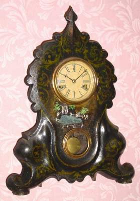 C.1850, Unknown make, probably American Clock Co, 30 hour time and strike. — Antique Clocks Price Guide
