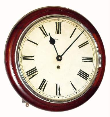 C.1920, German, for the English market, 8-Day, time only dial clock, mahogany case. — Antique Clocks Price Guide