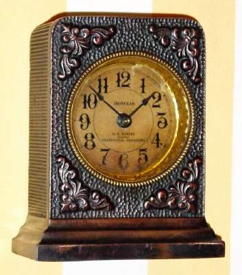 C.1905, Western Clock Mfg. Co., La Salle, IL, "Ironclad" , 30-hour iron cased alarm clock. — Antique Clocks Price Guide