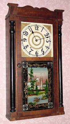 C.1840, Boardman and Wells, Bristol, Conn, 30-hour time/strike wood movement half column and splat shelf clock. — Antique Clocks Price Guide