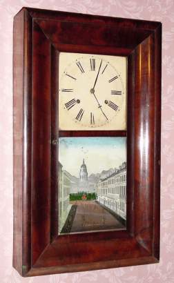 C.1850, Jerome and Co, (New Haven Clock Co.), 30-hour time and strike OOG shelf clock. — Antique Clocks Price Guide