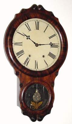 C.1875, Seth Thomas, Thomaston, Conn, OFFICE No. 1, 8-day time and strike in rosewood. — Antique Clocks Price Guide